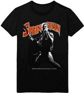 Bruce Springsteen Heren Tshirt -S- Winterland Ballroom Singing Zwart