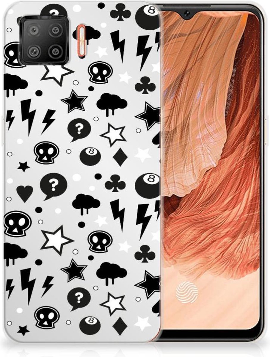 Silicone Back Case OPPO A73 4G Silver Punk
