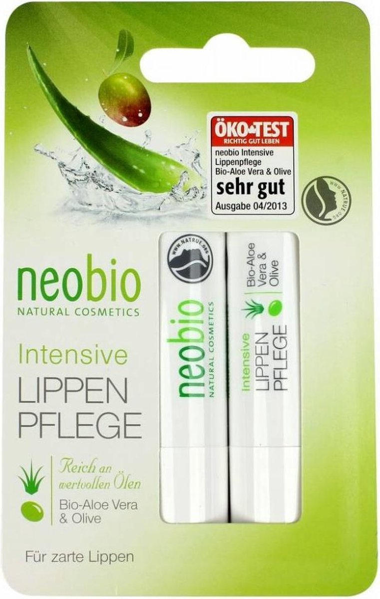 NEOBIO Intensive Lip Balm Bio Amélioration des Lèvres Amande Olive 2 Pièces  | bol.com