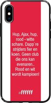 6F hoesje - geschikt voor iPhone Xs -  TPU Case - AFC Ajax Clublied #ffffff