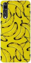 ADEL Siliconen Back Cover Softcase Hoesje Geschikt voor Huawei P20 Pro - Bananen