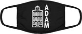 Adam mondkapje | Amsterdam | 020 | hoofdstad | grappig | gezichtsmasker | bescherming | bedrukt | logo | Zwart mondmasker van katoen, uitwasbaar & herbruikbaar. Geschikt voor OV
