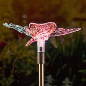 Decoratieve tuinsteker met solarlamp Vlinder