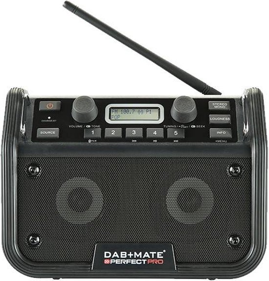 Perfectpro DAB+ Mate PLUS oplaadbare batterijen - Bouwradio - Draagbare  Speaker | bol.com