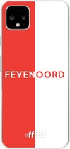 6F hoesje - geschikt voor Google Pixel 4 XL -  Transparant TPU Case - Feyenoord - met opdruk #ffffff