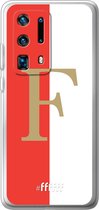 6F hoesje - geschikt voor Huawei P40 Pro+ -  Transparant TPU Case - Feyenoord - F #ffffff
