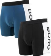 Björn Borg performance microfiber 2P panel borg zwart & blauw - XXL