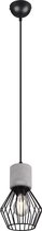 LED Hanglamp - Nitron Jamo - E27 Fitting - 1-lichts - Rond - Mat Zwart - Aluminium