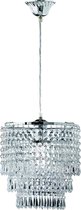 LED Hanglamp - Hangverlichting - Nitron Oranta - E27 Fitting - 1-lichts - Rond - Mat Chroom - Aluminium