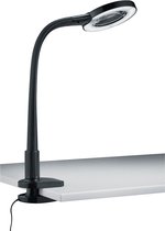 LED Klemlamp - Nitron Lumpa - 5W - Warm Wit 3500K - Vergrootglas - Glans Zwart - Kunststof