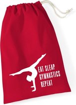 Sparkle&Dream Leertjes/Lusjes Tasje 'Repeat' Rood, voor turnen en gymnastiek