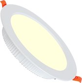 LED Downlight - Alexy - Inbouw Rond 12W - Warm Wit 3000K - Mat Wit Aluminium - Ø120mm