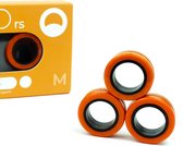 FinGears Original - Magnetische ringen - Supersterke magneet fidget - Oranje/zwart - M