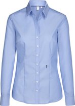 Seidensticker dames blouse slim fit - blauw - Maat: 40