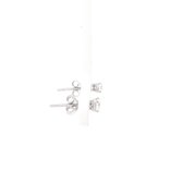 Sparkle Solitair oorstekers - Oorknopjes- 14 karaat witgoud - 0.20 ct. diamant - Dames