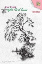 IFS030 Nellie Snellen Clear stamp - Idyllic Floral Scenes Tree on waterside - stempel boom aan oever