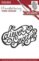 Clearstamp - Handlettering - Yvonne Creations - Lieve groetjes