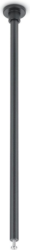 Spanningsrail Ophangset - 2 Stuks - DUOLINE - 25cm - Mat Zwart - Rond - Aluminium