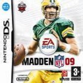 Cover van Madden NFL 09 voor Nintendo DS met speler Aaron Rodgers in groen uniform.