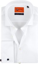 Suitable Overhemd White Twill Dubbelmanchet - maat 38