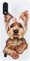 ADEL Siliconen Back Cover Softcase Hoesje Geschikt voor Samsung Galaxy A01 - Yorkshire Terrier Hond