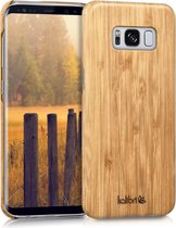 kalibri hoesje voor Samsung Galaxy S8 -Telefoonhoes van bamboe - Backcover in lichtbruin - Beschermhoes