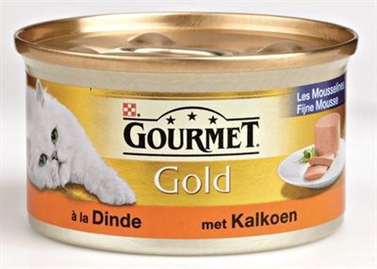 Gourmet Gourmet gold fijne mousse kalkoen - 85 gr - 24 stuks