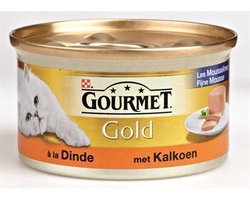 Gourmet gold fijne mousse kalkoen - 85 gr - 24 stuks