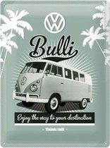 Plaque murale en métal ' Volkswagen VW Bulli' 15 x 20 cm