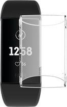 Fitbit Charge 3 & 4 TPU Case van By Qubix - Volledig beschermd - Transparant