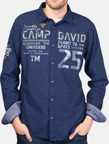 Camp David Overhemd donkerblauw uit de Space Flight collectie