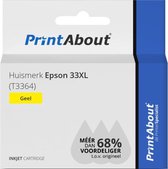 PrintAbout huismerk Inktcartridge 33XL (T3364) Geel Hoge capaciteit geschikt voor Epson