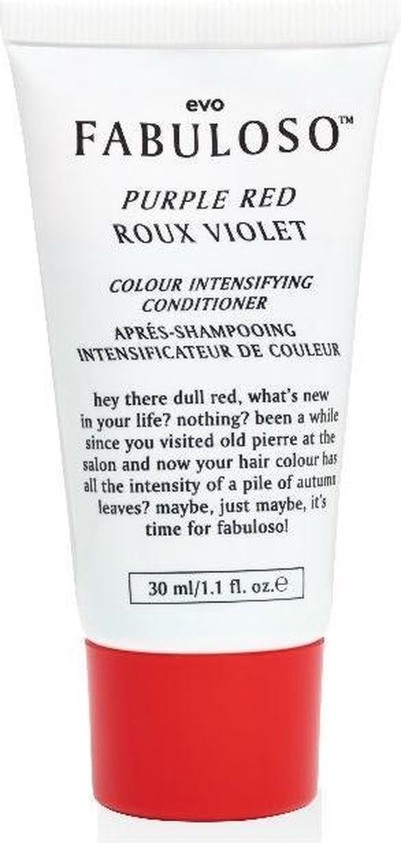 Evo Fabuloso Purple Red Colour Intensifying Conditioner 30ml - Conditioner voor ieder haartype