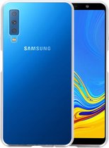 Magnetic Back Cover voor Galaxy A7 2018 Zilver - Transparant
