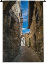 Wandkleed San Gimignano - De oude binnenstad van San Gimignano in Italië Wandkleed katoen 60x90 cm - Wandtapijt met foto