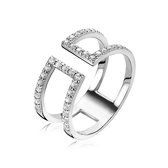 ZINZI bague argent multi-look blanc ouvert ZIR1478