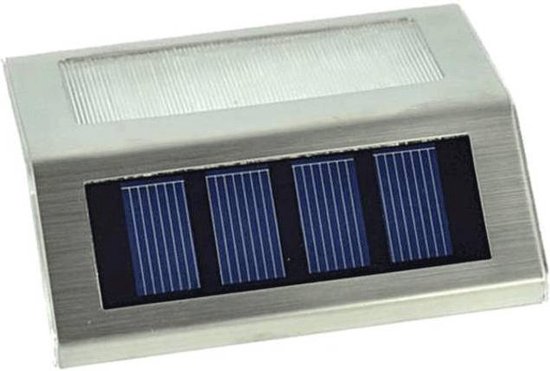 RVS Solar LED Buitenlamp Verlichting Tuinlamp Trapverlichting 1 stuk |  bol.com