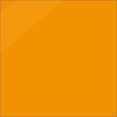 Blanco sticker glans oranje, vierkant, beschrijfbaar 200 x 200 mm