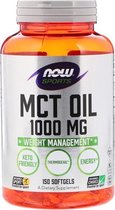 MCT olie 1000 mg (150 gelcapsules) - Now Foods Sports
