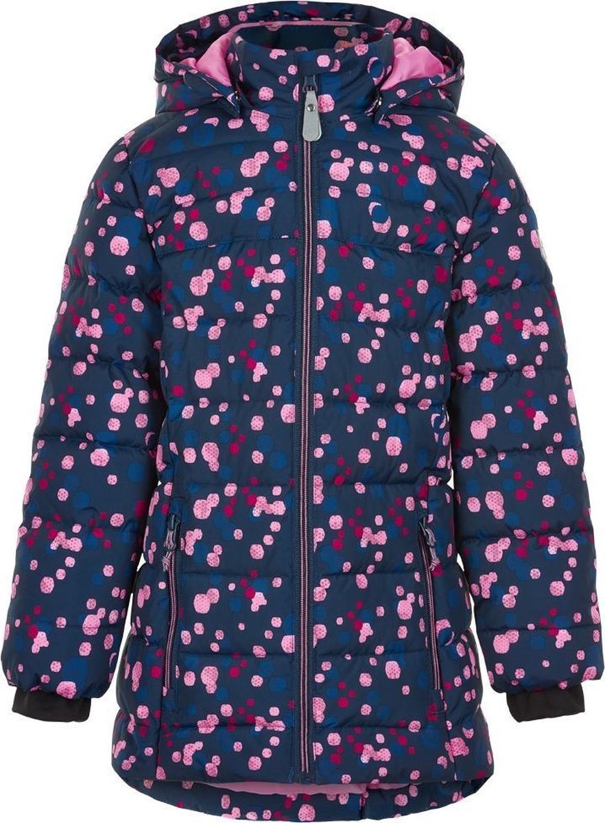 Color Kids - Winterjas voor meisjes - Quilted AOP - Donkerblauw - maat 92cm