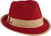 Scala Fedora Hoed verstelbaar Dames - Rood - Maat 56cm