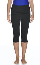 Coolibar UV capri legging met rokje Dames - Zwart - Maat 46