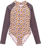 Snapper Rock - UV-zwempak voor meisjes - Longsleeve - Leopard Love - Roze - maat 152-158cm