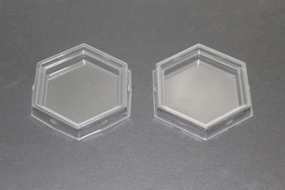 Goedkoopste Plastic Deksel Zeshoek 8,9x7,9x1,5cm (100 stuks