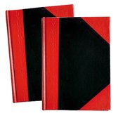 SOHO Notitieblok – Collegeblok – Lijntjespapier – Gelinieerd – A6 formaat – 1 stuk – Rood en Zwart