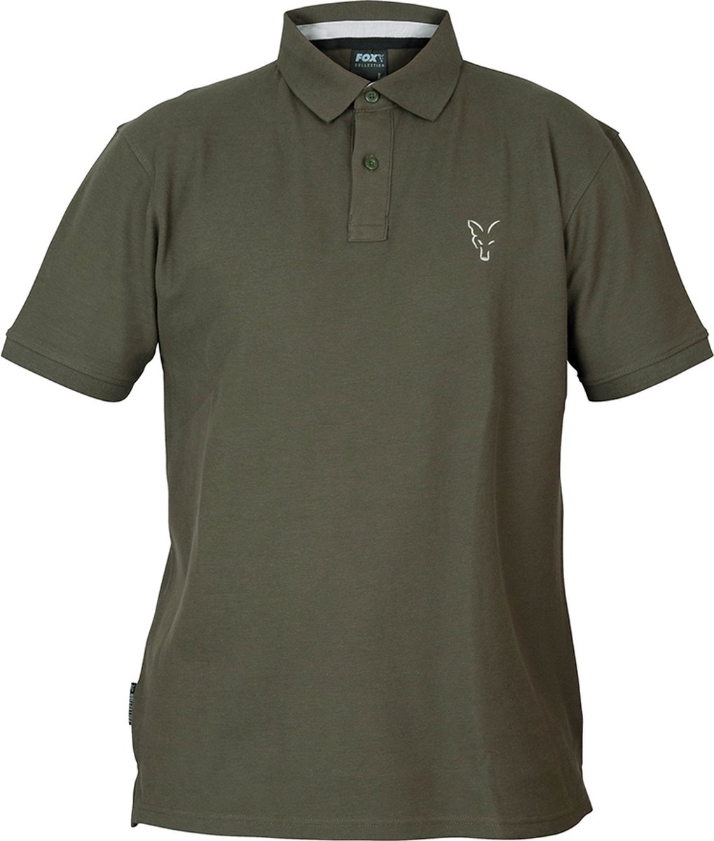 Fox Collection Green/Silver - Polo Shirt - Maat L - Zilver