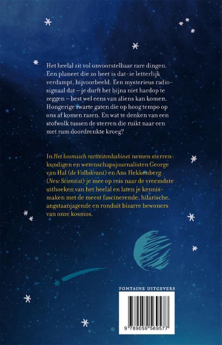Het kosmisch rariteitenkabinet - back cover