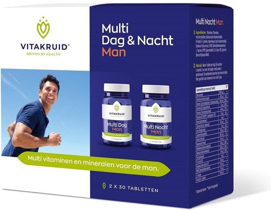 Vitakruid Multi Dag Nacht Man - 60 tabletten