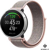 Nylon Smartwatch bandje - Geschikt voor  Polar Unite nylon band - pink sand - Strap-it Horlogeband / Polsband / Armband