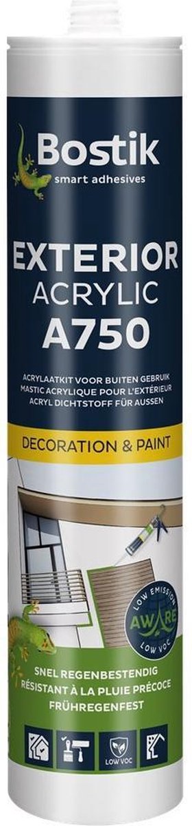 Bostik A750 Exterior Acrylic Wit - 310ml